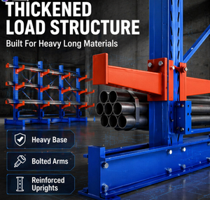 Factory Direct Industrial Cantilever Rack with Guardrail for Storage - Product Image 2