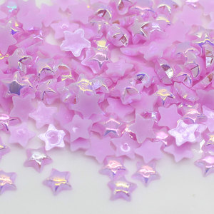 3D ABS-abalorios brillantes de estrellas, pegatinas de fondo plano de 6mm, coloridas para decoración artesanal de teléfono, bricolaje - Product Image 6