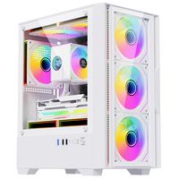 SNOWMAN Factory Direct Well-ventilated M-ATX / Mini-ITX Computer Case Gaming Tower Tempering Glass Computer case White or Black