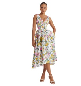 Nouvelle arrivée Robe longue fluide de style bohème pour <span class=keywords><strong>les</strong></span> fêtes, robe moulante en forme de A, imprimé estival, robe de <span class=keywords><strong>vacances</strong></span> - Product Image 1