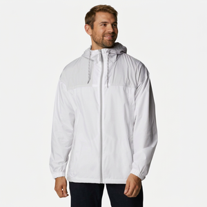 Men's Rain <b>Jacket</b> for Outdoor Performance Seamless Design <b>with</b> Quick Dry Breathable Canvas Lightweight Feel - Product Image 1
