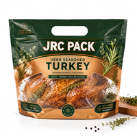 Sacs d'emballage personnalisés pour poulet grillé entier, résistants à la graisse et à l'humidité, avec fenêtre anti-buée, pour poulet rôti