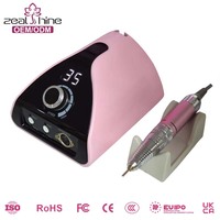 Machine à ongles électrique professionnelle ZealShine, moteur à balais, acier inoxydable, 0-35000 tr/min, perceuse à ongles portable