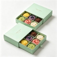 Boîte cadeau de luxe personnalisée pour desserts, en papier alimentaire, pour gâteaux, pâtisseries, biscuits, chocolats et produits de boulangerie