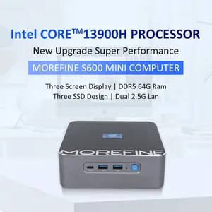 MOREFINE S600 i9-12900H/i9-13900H oyun Mini adet ofis ev ses ve Video I9 Mini Pc