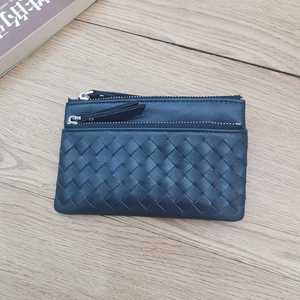 Portefeuille pour femme en cuir véritable de haute qualité, sac à cartes rétro tissé, grande capacité, porte-monnaie tendance, portefeuille de créateur personnalisé - Product Image 5