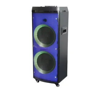 8 Inch * 2 Trolley Box Draagbare Audio Geluidsapparatuur Hifi Blue Tooth Speakers Met Usb Fm Outdoor Karaoke Bt Speaker