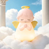 Lampe LED créative en silicone en forme de petit ange, éclairage tactile USB, 7 couleurs, rechargeable, petite veilleuse LED RGB mignonne style anime