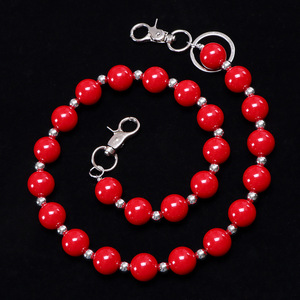 Cadena de cintura con cuentas, diseño de números, aleación de zinc, doble anillo, estilo hip hop, cadena para pantalones para uso diario - Product Image 4