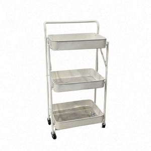 Modern Stainless Steel Foldable Cart Foldable Kitchen Gadgets 3 Layers Sample Available Easy Bulk Order Premium Folding Cart - Product Image 1