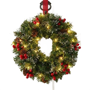 Nuevas coronas decorativas navideñas transfronterizas, frutos rojos, anillos de ratán, colgantes para puertas, escaparates de centros comerciales, decoraciones para fiestas - Product Image 5