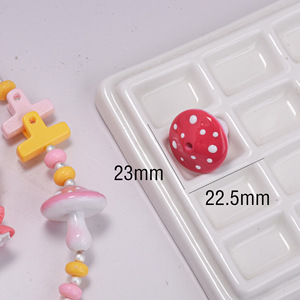 Perline Acriliche a Forma di Fungo, Ciondoli Fai da Te per <span class=keywords><strong>Bracciali</strong></span> e Collane, Perline Decorative per Artigianato - Product Image 3