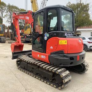 Mini excavadora sobre orugas usada KX165 KX163 5Ton 6Ton Stock Shanghai Original Japón Core Motor Bomba Motor Buen Estado - Product Image 5