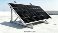 Support de montage de panneau solaire triangulaire réglable en aluminium (support plat en alliage d'aluminium), pour l'installation sur toit
