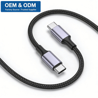 Câble de charge rapide USB Type C, câble USB C 240W 5A, personnalisé en usine, tressé, 1m 2m 3m, câble de chargeur USB-C vers USB-C