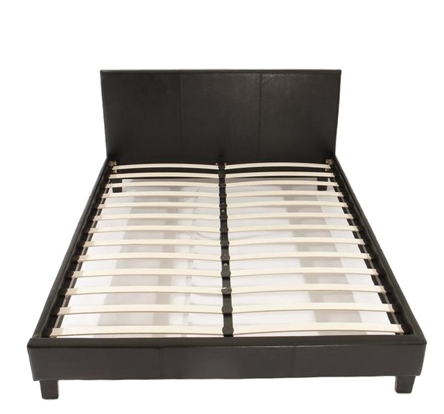 Chinese European Tufted Smart Design Pu Leather Double Bed Frame with Iron Frame on Sale