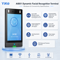 Dispositif de contrôle d'accès et de pointage des heures par reconnaissance faciale à lumière visible, empreinte digitale et RFID, avec Wi-Fi et logiciel de gestion cloud