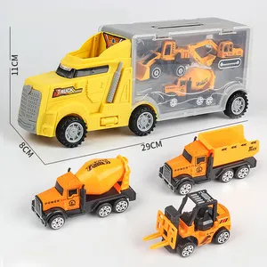 3 4 5 6 Jaar Oude Jongens Gegoten Constructie Speelgoed Autodrager Speelgoedset Kids Truck Legering Metalen Auto Speelgoed Set