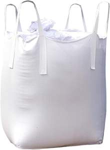 Huamaohengchun 1 Tonelada, 35L x 35W x 43H, 2200lbs SWL, Parte Superior Tipo Duffle, Fondo Plano, Polipropileno Tejido, Blanco, Grande - Product Image 2