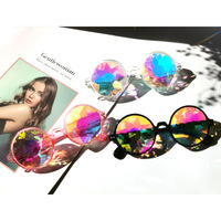 Lunettes de rave kaléidoscope 2026 – Lunettes fantaisie à prisme de diffraction pour Halloween, Noël, fêtes – en plastique cool pour la décoration de fête