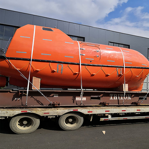 Bateau de sauvetage fermé homologué SOLAS MED Wheelmark pour plus de 26 personnes, en fibre de verre Orange ignifuge, usage marin courant/étanche au feu, fabriqué en Chine - Product Image 4