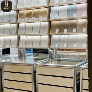 Ly showroom gạch Mẫu hiển thị Giá cửa hàng bán lẻ trang trí nội thất tùy chỉnh thẻ gỗ cuốn sách hiển thị thiết kế tủ - Product Image 3