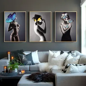 L'art moderne caractère salon chambre décoration peinture à l'huile impression affiche femme nue peinture murale sexy