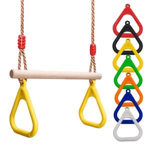 Barre de trapèze suspendue pour enfants personnalisée <span class=keywords><strong>anneaux</strong></span> de gymnastique de parc en plein air barre balançoire et <span class=keywords><strong>anneaux</strong></span> de gymnastique - Product Image 2