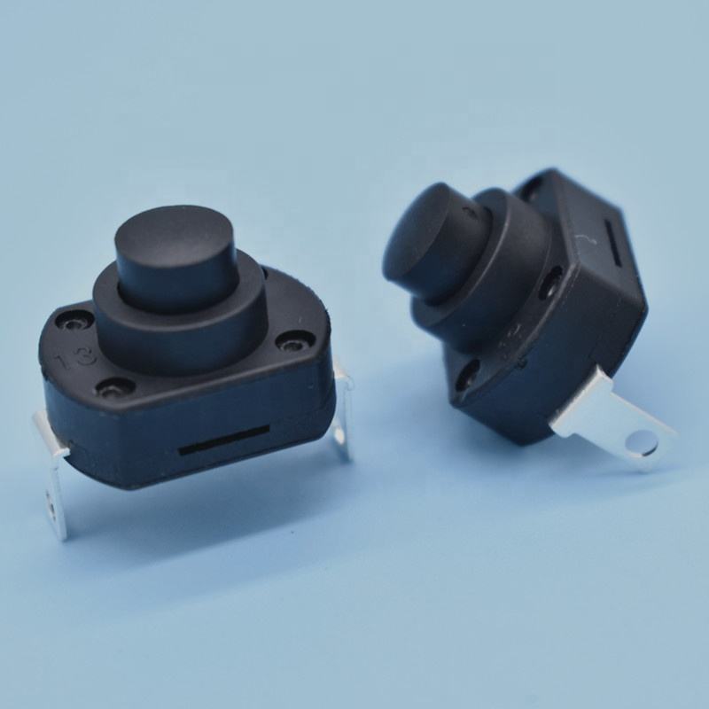 3-Pack Self-Locking Tactile Push Button Switches - 5A/40A 250VAC Electrical Control