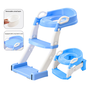 Pot pour <span class=keywords><strong>bébé</strong></span> en plastique avec échelle 3 en 1, pot multifonctionnel pliable, siège <span class=keywords><strong>réducteur</strong></span> de toilettes pour l'apprentissage de la propreté des bébés - Product Image 1