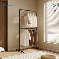 YIJIALE Porte-vêtements industriel en acier au carbone, rétractable et détachable, pour armoire, cuisine, salle de bain, salon - Gain de place, robuste