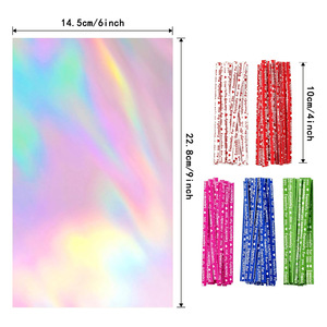 Túi OPP Holographic óng ánh 4 kích cỡ, túi nilon trong suốt 8 lớp, dùng gói quà bánh kẹo, bánh quy, đồ ăn nhẹ - Product Image 2