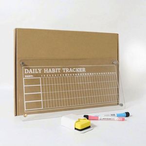 Tableau de planification effaçable à sec personnalisé et réutilisable en acrylique magnétique pour réfrigérateur - Product Image 1