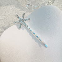 Barrette à cheveux en alliage étoile et lune style coréen, ornée de strass et de diamants, pour femme, accessoire de frange minimaliste et tendance