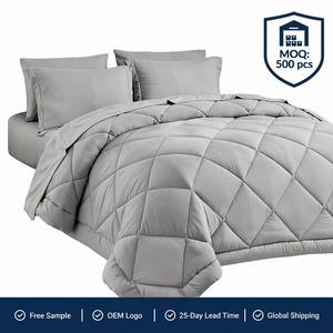 Couette matelassée en microfibre de polyester, design à points de couture, pour usage domestique, toutes saisons, luxueusement douce - Product Image 2