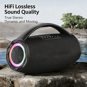 ลำโพงพกพา <span class=keywords><strong>Party</strong></span> <span class=keywords><strong>Box</strong></span> 5.2 พร้อมไฟ LED RGB แสดงแสงสี กำลังขับเสียง 80 วัตต์ กันน้ำระดับ IPX-6 แบตเตอรี่ 16000mAh - Product Image 4