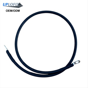Cavo di avviamento per batteria industriale da 36 pollici, calibro 6, nero <span class=keywords><strong>EVR</strong></span> da 16 mm con terminali ad anello in rame da 3/8 di pollice, 1500V nominale - Product Image 2