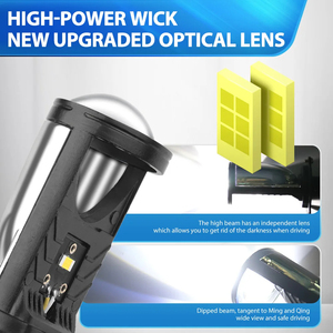 Proyector súper brillante motocicleta Led faro lente Y6 Y6D Mini H4 Led H7 láser faro bombillas Bi coche H4 Led proyector lente - Product Image 2