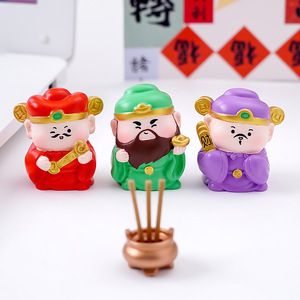 Figurine du Dieu de <span class=keywords><strong>la</strong></span> Richesse à cinq voies porte-bonheur pour le Nouvel An et le Festival du Printemps, accessoires décoratifs DIY pour bureau et voiture - Product Image 2