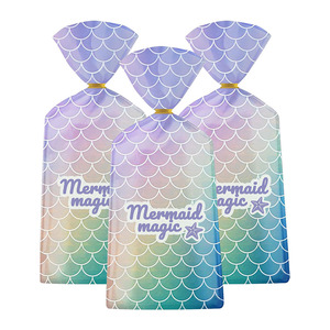 Xieli Vietnam petite sirène <span class=keywords><strong>violoncelle</strong></span> Cellophane cadeau fête faveur sac avec attaches torsadées pour sirène thème fête décoration - Product Image 1