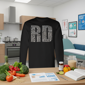 Camiseta de manga larga para dietista registrada, nutricionista, dietética, alimentos, salud, ciencia, estilo de vida - Product Image 3