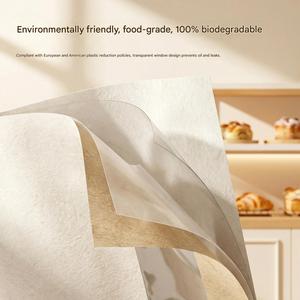 Food-grade biodegradable kraft paper bags for <b>packaging</b> sliced bread Suitable for breakfast, lunch and baked goods - Product Image 4