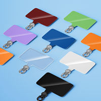 Lanière pour Téléphone Portable avec Patch, Attache Rotative, Plaquette Transparente en TPU, Accessoire Cellulaire et Housse Chaîne