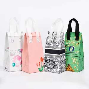 Custom Insulated Disposable Cooler <b>Bag</b> Portable Self-Adhesive PP Non-Woven Food Coffee <b>Delivery</b> Packaging for Lunch Takeaway - Product Image 3