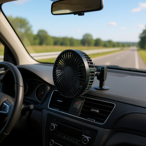 Ventilateur de voiture portable 8 pouces, 3 vitesses, rotatif, USB, à ventouse pour tableau de bord et fenêtre, ventilateur à clip pour siège arrière, pour SUV, camping-car, pick-up - Product Image 2