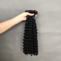 Vente chaude Super Double Drawn Deep Wave Paquets de cheveux indiens vierges bruts Couleur naturelle