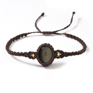 Braccialetto Unisex Regolabile in Corda Intrecciata con Cristallo Naturale Ovale di Labradorite, Gioiello Curativo in Quarzo - Product Image 6