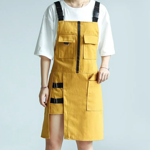 Tablier sans manches en jean pour hommes et femmes pour nettoyer le café coiffeur jardinage Restaurant serveur vêtements de travail - Product Image 1