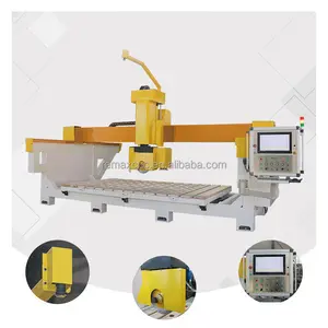 automatic cnc 5 axis bridge saw granite marble 3d stone sculpture carving machine for sale