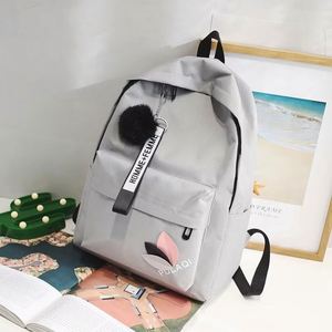 Sac à dos grande capacité pour femme, imprimé feuilles, en polyester durable, avec fermeture éclair, simple, pour étudiant, sac d'école, sac à bandoulière portable - Product Image 6